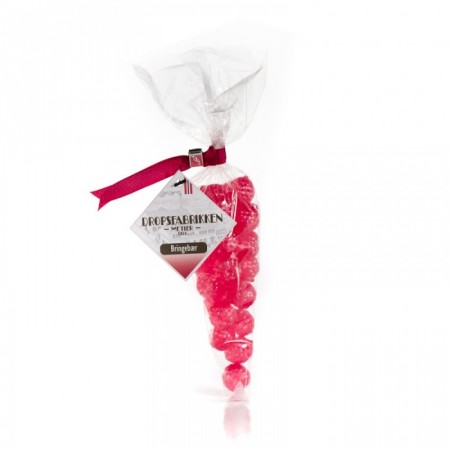 Bringebærdrops i spisspose (120g)