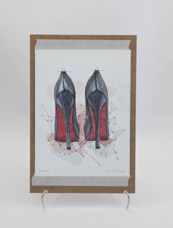 Signert original på MDF - "Louboutin"