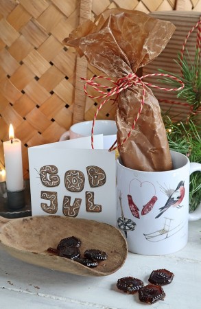 Innekoppen med nostalgiske drops og julekort