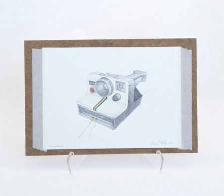 Signert original på MDF - "Polaroid"